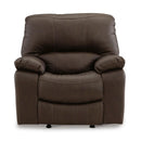  Manufacturer Color_Dark Brown  -- Signature Design by Ashley Leesworth Power Rocker Leather Match Recliner IMAGE 3