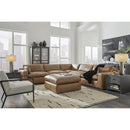  Manufacturer Color_Caramel  -- Signature Design by Ashley Emilia Leather Match 5 pc Sectional IMAGE 5