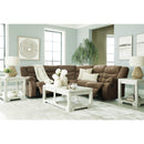  Manufacturer Color_Brindle  -- Signature Design by Ashley Partymate Reclining Leather Look 2 pc Sectional IMAGE 5