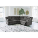  Manufacturer Color_Slate  -- Signature Design by Ashley Partymate 36903S2 2 pc Reclining Sectional IMAGE 4