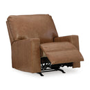  Manufacturer Color_Caramel  -- Signature Design by Ashley Bolsena Rocker Leather Match Recliner IMAGE 2