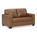  Manufacturer Color_Caramel  -- Signature Design by Ashley Bolsena Stationary Leather Match Loveseat IMAGE 1