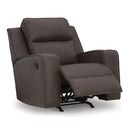  Manufacturer Color_Umber  -- Signature Design by Ashley Lavenhorne Rocker Leather Look Recliner IMAGE 2