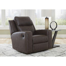  Manufacturer Color_Umber  -- Signature Design by Ashley Lavenhorne Rocker Leather Look Recliner IMAGE 7