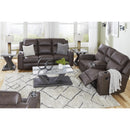  Manufacturer Color_Umber  -- Signature Design by Ashley Lavenhorne Reclining Leather Look Sofa IMAGE 11