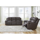  Manufacturer Color_Umber  -- Signature Design by Ashley Lavenhorne Reclining Leather Look Sofa IMAGE 14