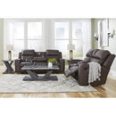  Manufacturer Color_Umber  -- Signature Design by Ashley Lavenhorne Reclining Leather Look Sofa IMAGE 19