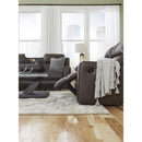  Manufacturer Color_Umber  -- Signature Design by Ashley Lavenhorne Reclining Leather Look Loveseat with Console IMAGE 11