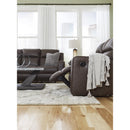  Manufacturer Color_Umber  -- Signature Design by Ashley Lavenhorne Reclining Leather Look Loveseat with Console IMAGE 12