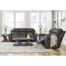  Manufacturer Color_Umber  -- Signature Design by Ashley Lavenhorne Reclining Leather Look Loveseat with Console IMAGE 13
