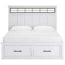  Size_King  -- Ashbryn B844B4 King Panel Storage Bed IMAGE 2