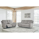 Manufacturer Color_Ash  -- Signature Design by Ashley Barnsana Power Reclining Fabric Sofa IMAGE 10