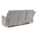  Manufacturer Color_Ash  -- Signature Design by Ashley Barnsana Power Reclining Fabric Sofa IMAGE 5