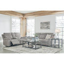  Manufacturer Color_Ash  -- Signature Design by Ashley Barnsana Power Reclining Fabric Loveseat with Console IMAGE 13