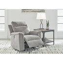  Manufacturer Color_Ash  -- Signature Design by Ashley Barnsana Power Rocker Fabric Recliner IMAGE 7
