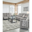  Manufacturer Color_Ash  -- Signature Design by Ashley Barnsana Power Rocker Fabric Recliner IMAGE 9