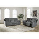  Manufacturer Color_Gravel  -- Barnsana 3320296 Double Reclining Power Loveseat with Console IMAGE 12
