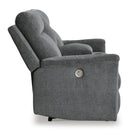  Manufacturer Color_Gravel  -- Barnsana 3320296 Double Reclining Power Loveseat with Console IMAGE 4