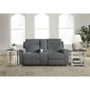  Manufacturer Color_Gravel  -- Barnsana 3320296 Double Reclining Power Loveseat with Console IMAGE 6