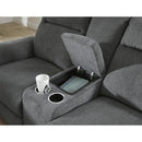  Manufacturer Color_Gravel  -- Barnsana 3320296 Double Reclining Power Loveseat with Console IMAGE 7