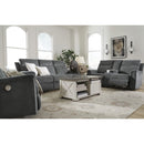  Manufacturer Color_Gravel  -- Barnsana 3320296 Double Reclining Power Loveseat with Console IMAGE 9