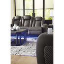  Manufacturer Color_Shadow  -- Signature Design by Ashley Fyne Dyme Power Reclining Leather Look Sofa IMAGE 16