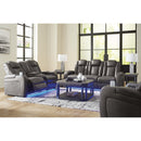 Manufacturer Color_Shadow  -- Signature Design by Ashley Fyne Dyme Power Reclining Leather Look Sofa IMAGE 20