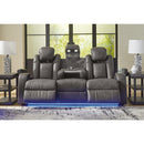  Manufacturer Color_Shadow  -- Signature Design by Ashley Fyne Dyme Power Reclining Leather Look Sofa IMAGE 8
