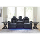  Manufacturer Color_Sapphire  -- Fyne-Dyme 3660315 Power Reclining Sofa with Adjustable Headrest IMAGE 7