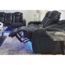  Manufacturer Color_Sapphire  -- Fyne-Dyme 3660318 Power Reclining Loveseat with Console and Adjustable Headrest IMAGE 12