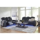  Manufacturer Color_Sapphire  -- Fyne-Dyme 3660318 Power Reclining Loveseat with Console and Adjustable Headrest IMAGE 18
