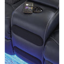  Manufacturer Color_Sapphire  -- Fyne-Dyme 3660318 Power Reclining Loveseat with Console and Adjustable Headrest IMAGE 8
