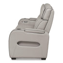  Manufacturer Color_Grey  -- Signature Design by Ashley Boyington Power Reclining Leather Match Sofa IMAGE 4