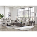  Manufacturer Color_Grey  -- Signature Design by Ashley Boyington Power Reclining Leather Match Loveseat with Console IMAGE 15
