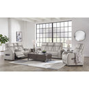  Manufacturer Color_Grey  -- Signature Design by Ashley Boyington Power Reclining Leather Match Loveseat with Console IMAGE 17