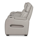 Manufacturer Color_Grey  -- Signature Design by Ashley Boyington Power Reclining Leather Match Loveseat with Console IMAGE 4