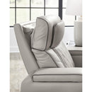  Manufacturer Color_Grey  -- Signature Design by Ashley Boyington Power Reclining Leather Match Loveseat with Console IMAGE 8