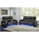  Manufacturer Color_Black  -- Boyington U2710618 Power Reclining Loveseat with Console and Adjustable Headrest IMAGE 15