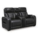  Manufacturer Color_Black  -- Boyington U2710618 Power Reclining Loveseat with Console and Adjustable Headrest IMAGE 1
