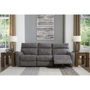  Manufacturer Color_Slate  -- Signature Design by Ashley Next Gen DuraPella Power Reclining Leather Look 3 pc Sectional IMAGE 4