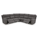  Manufacturer Color_Slate  -- Signature Design by Ashley Next Gen DuraPella Power Reclining Leather Look 5 pc Sectional IMAGE 2