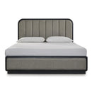  Size_King -- Rowanbeck B821B4 King Upholstered Panel Bed IMAGE 2