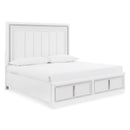  Size_Queen -- Signature Design by Ashley Chalanna Upholstered Panel Bed with Storage IMAGE 1