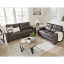  Manufacturer Color_Umber  -- Benchcraft Barlin Mills Stationary Leather Look Loveseat IMAGE 8
