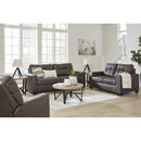  Manufacturer Color_Umber  -- Benchcraft Barlin Mills Stationary Leather Look Sofa IMAGE 14