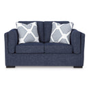  Manufacturer Color_Navy  -- Evansley Stationary Fabric Loveseat IMAGE 2