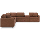  Manufacturer Color_Spice  -- Signature Design by Ashley Modmax Fabric 8 pc Sectional IMAGE 2