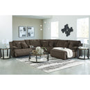  Manufacturer Color_Chocolate -- Signature Design by Ashley Top Tier Reclining Fabric 6 pc Sectional IMAGE 5