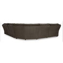  Manufacturer Color_Chocolate -- Signature Design by Ashley Top Tier Reclining Fabric 6 pc Sectional IMAGE 3