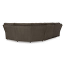  Manufacturer Color_Chocolate -- Signature Design by Ashley Top Tier Reclining Fabric 5 pc Sectional IMAGE 4
